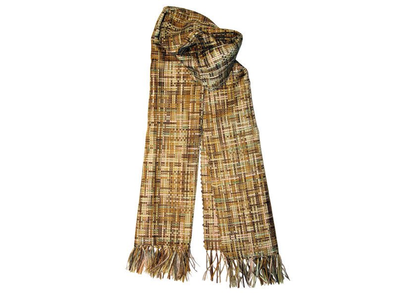 Hand woven／ribbon weaves scarf