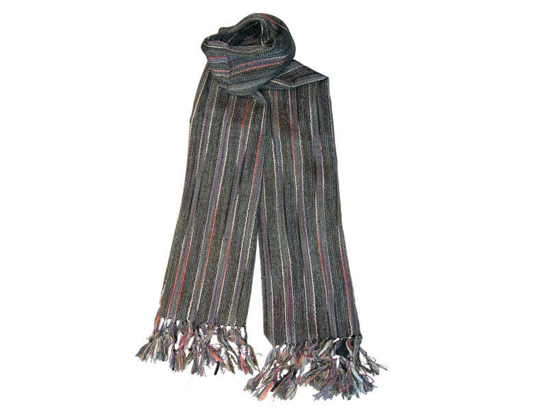 Kasuri ribbon line scarf